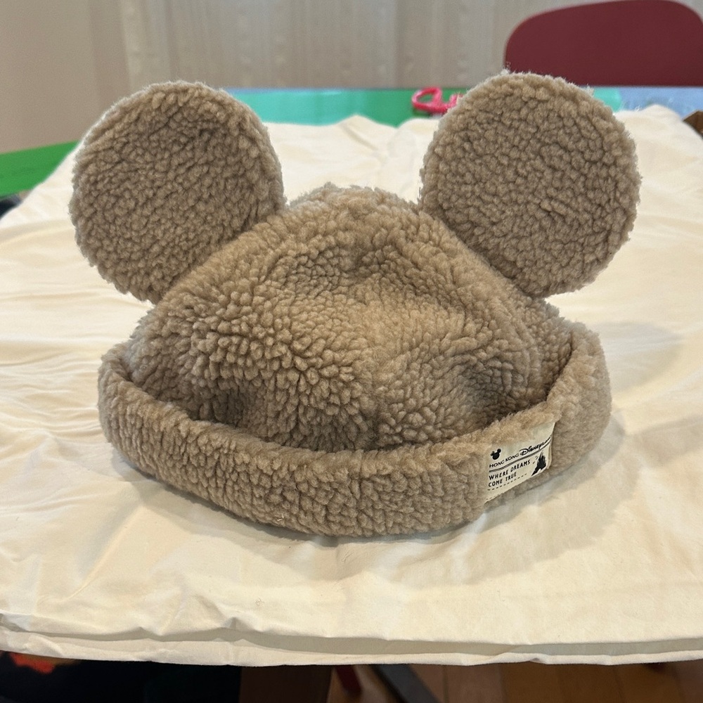 Disney Plush Teddy Ear Hat in Beige